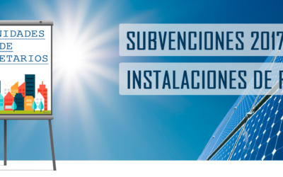 Ayudas para proyectos de fotovoltaica en comunidades de propietarios – 2017